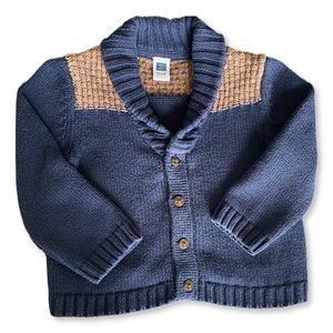 Janie & Jack Navy Knit Sweater Cardigan